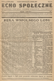 Echo Społeczne : dwutygodnik poświęcony sprawom społecznym i pracowniczym. R. 5. 1937, nr 3