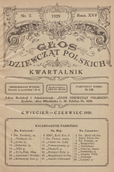 Głos Dziewcząt Polskich. R. 25. 1929, nr 2