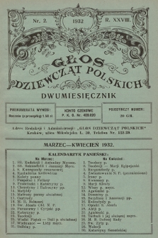 Głos Dziewcząt Polskich. R. 28. 1932, nr 2