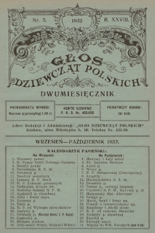 Głos Dziewcząt Polskich. R. 28. 1932, nr 5