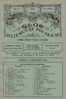 Głos Dziewcząt Polskich. R. 29. 1933, nr 2