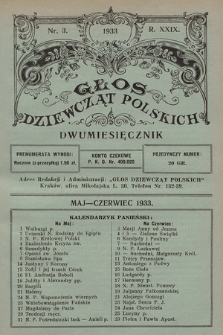 Głos Dziewcząt Polskich. R. 29. 1933, nr 3