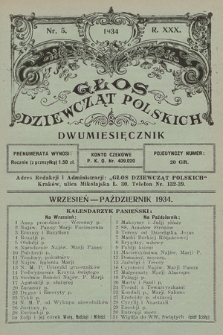 Głos Dziewcząt Polskich. R. 30. 1934, nr 5
