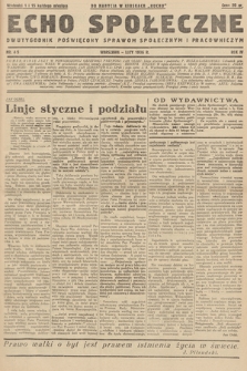 Echo Społeczne : dwutygodnik poświęcony sprawom społecznym i pracowniczym. R. 4. 1936, nr 4