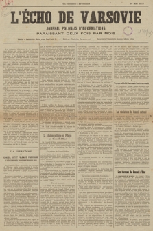 L'Écho de Varsovie : journal polonais d'informations. 1917, nr 1