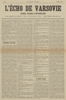 L'Écho de Varsovie : journal polonais d'informations. 1918, nr 4