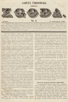 Gazeta Tarnowska - Godło: Zgoda. 1848, nr 4