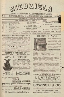 Niedziela : tygodnik ilustrowany dla ludu polskiego w Ameryce. 1893, nr 42