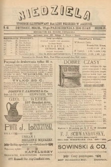 Niedziela : tygodnik ilustrowany dla ludu polskiego w Ameryce. 1893, nr 43