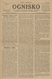 Ognisko : czasopismo dla spraw drukarskich i pokrewnych zawodów. R. 22. 1918, nr 15
