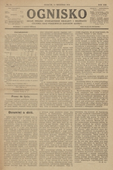 Ognisko : czasopismo dla spraw drukarskich i pokrewnych zawodów. R. 22. 1918, nr 16