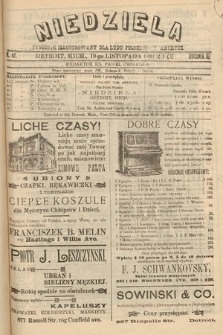 Niedziela : tygodnik ilustrowany dla ludu polskiego w Ameryce. 1893, nr 47