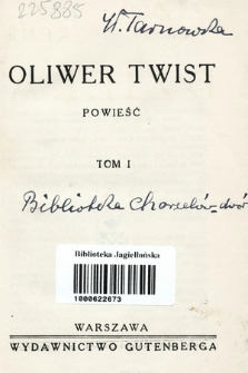 Oliwer Twist : powieść. Tom 1-2