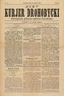 Nowy Kurjer Drohobycki : dwutygodnik polityczno-społeczno-ekonomiczny. 1890, nr 4