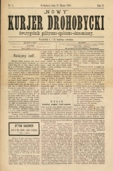 Nowy Kurjer Drohobycki : dwutygodnik polityczno-społeczno-ekonomiczny. 1890, nr 6