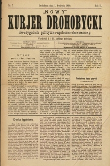 Nowy Kurjer Drohobycki : dwutygodnik polityczno-społeczno-ekonomiczny. 1890, nr 7