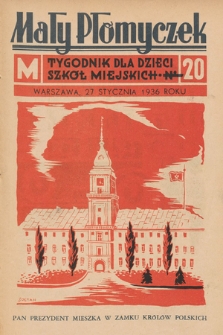 Mały Płomyczek : tygodnik dla dzieci szkół miejskich. 1935-1936, nr 20