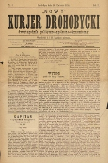 Nowy Kurjer Drohobycki : dwutygodnik polityczno-społeczno-ekonomiczny. 1890, nr 8