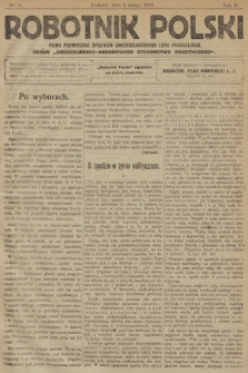 Robotnik Polski : pismo poświęcone sprawom chrześcijańskiego ludu pracującego. R. 2, 1919, nr 4