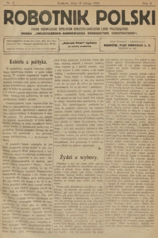 Robotnik Polski : pismo poświęcone sprawom chrześcijańskiego ludu pracującego. R. 2, 1919, nr 6
