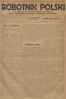 Robotnik Polski : pismo poświęcone sprawom chrześcijańskiego ludu pracującego. R. 2, 1919, nr 8