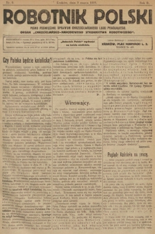 Robotnik Polski : pismo poświęcone sprawom chrześcijańskiego ludu pracującego. R. 2, 1919, nr 9