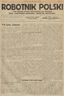 Robotnik Polski : pismo poświęcone sprawom chrześcijańskiego ludu pracującego. R. 2, 1919, nr 11