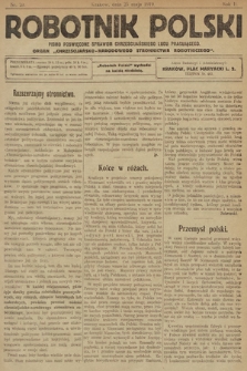 Robotnik Polski : pismo poświęcone sprawom chrześcijańskiego ludu pracującego. R. 2, 1919, nr 20