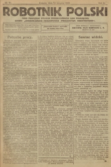 Robotnik Polski : pismo poświęcone sprawom chrześcijańskiego ludu pracującego. R. 2, 1919, nr 31
