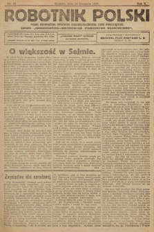 Robotnik Polski : pismo poświęcone sprawom chrześcijańskiego ludu pracującego. R. 2, 1919, nr 43
