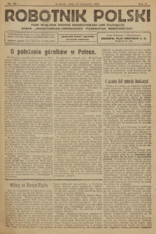 Robotnik Polski : pismo poświęcone sprawom chrześcijańskiego ludu pracującego. R. 2, 1919, nr 44