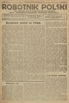 Robotnik Polski : pismo poświęcone sprawom chrześcijańskiego ludu pracującego. R. 2, 1919, nr 47