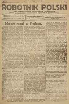Robotnik Polski : pismo poświęcone sprawom chrześcijańskiego ludu pracującego. R. 2, 1919, nr 49