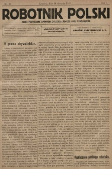 Robotnik Polski : pismo poświęcone sprawom chrześcijańskiego ludu pracującego. R. 1, 1918, nr 18
