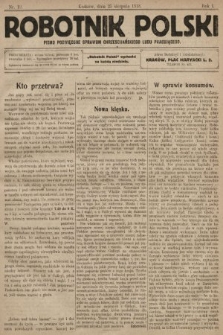 Robotnik Polski : pismo poświęcone sprawom chrześcijańskiego ludu pracującego. R. 1, 1918, nr 19