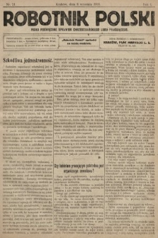 Robotnik Polski : pismo poświęcone sprawom chrześcijańskiego ludu pracującego. R. 1, 1918, nr 21