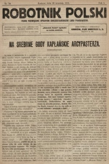 Robotnik Polski : pismo poświęcone sprawom chrześcijańskiego ludu pracującego. R. 1, 1918, nr 24