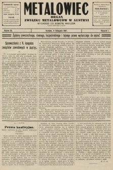 Metalowiec : organ Związku Metalowców w Austryi. R. 1. 1907, nr 10