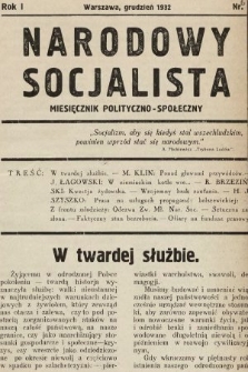 Narodowy Socjalista : miesięcznik polityczno-społeczny. 1932, nr 6