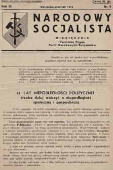 Narodowy Socjalista : miesięcznik Centralny organ Partii Narodowych Socjalistów. 1934, nr 9