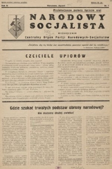 Narodowy Socjalista : miesięcznik Centralny organ Partii Narodowych Socjalistów. 1935, nr 1