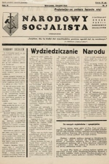 Narodowy Socjalista : miesięcznik Centralny organ Partii Narodowych Socjalistów. 1935, nr 8