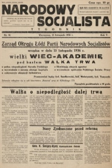Narodowy Socjalista : tygodnik. 1936, nr 14