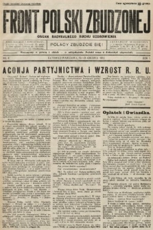 Front Polski Zbudzonej : organ Radykalnego Ruchu Uzdrowienia. 1933, nr 6