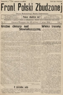 Front Polski Zbudzonej : organ Radykalnego Ruchu Uzdrowienia. 1934, nr 2