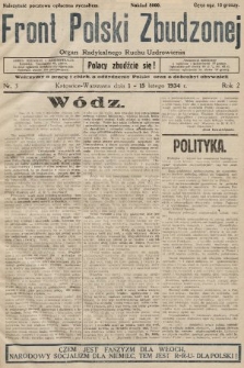 Front Polski Zbudzonej : organ Radykalnego Ruchu Uzdrowienia. 1934, nr 3