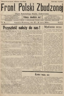 Front Polski Zbudzonej : organ Radykalnego Ruchu Uzdrowienia. 1934, nr 6