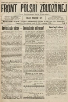 Front Polski Zbudzonej : organ Radykalnego Ruchu Uzdrowienia. 1934, nr 7