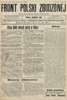 Front Polski Zbudzonej : organ Radykalnego Ruchu Uzdrowienia. 1934, nr 9