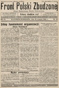 Front Polski Zbudzonej : organ Radykalnego Ruchu Uzdrowienia. 1934, nr 19